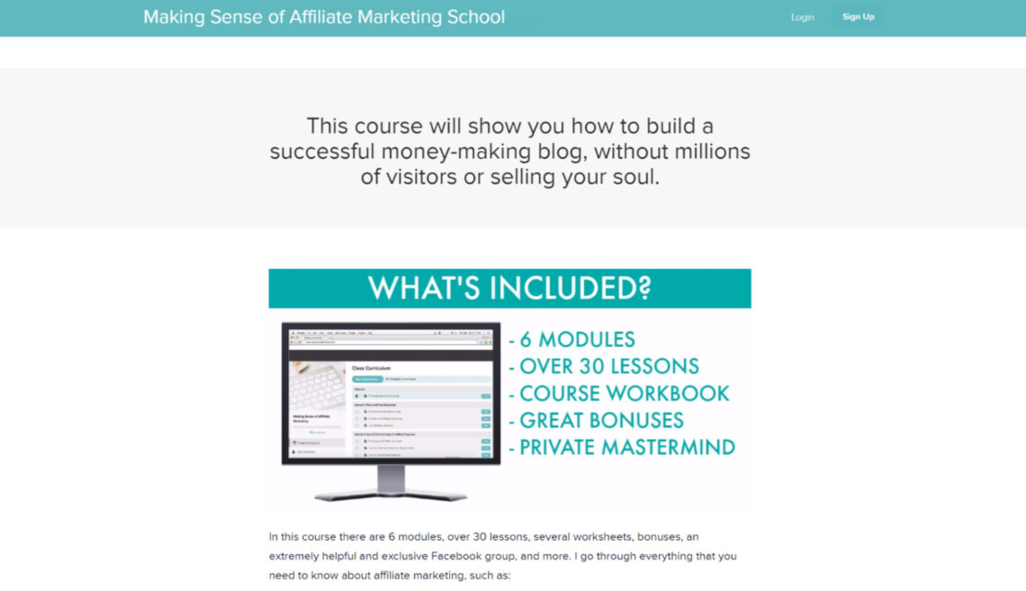 Making Sense of Affiliate Marketing Course cover page
