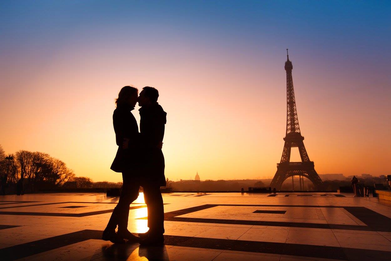 Picture of Paris with a couple