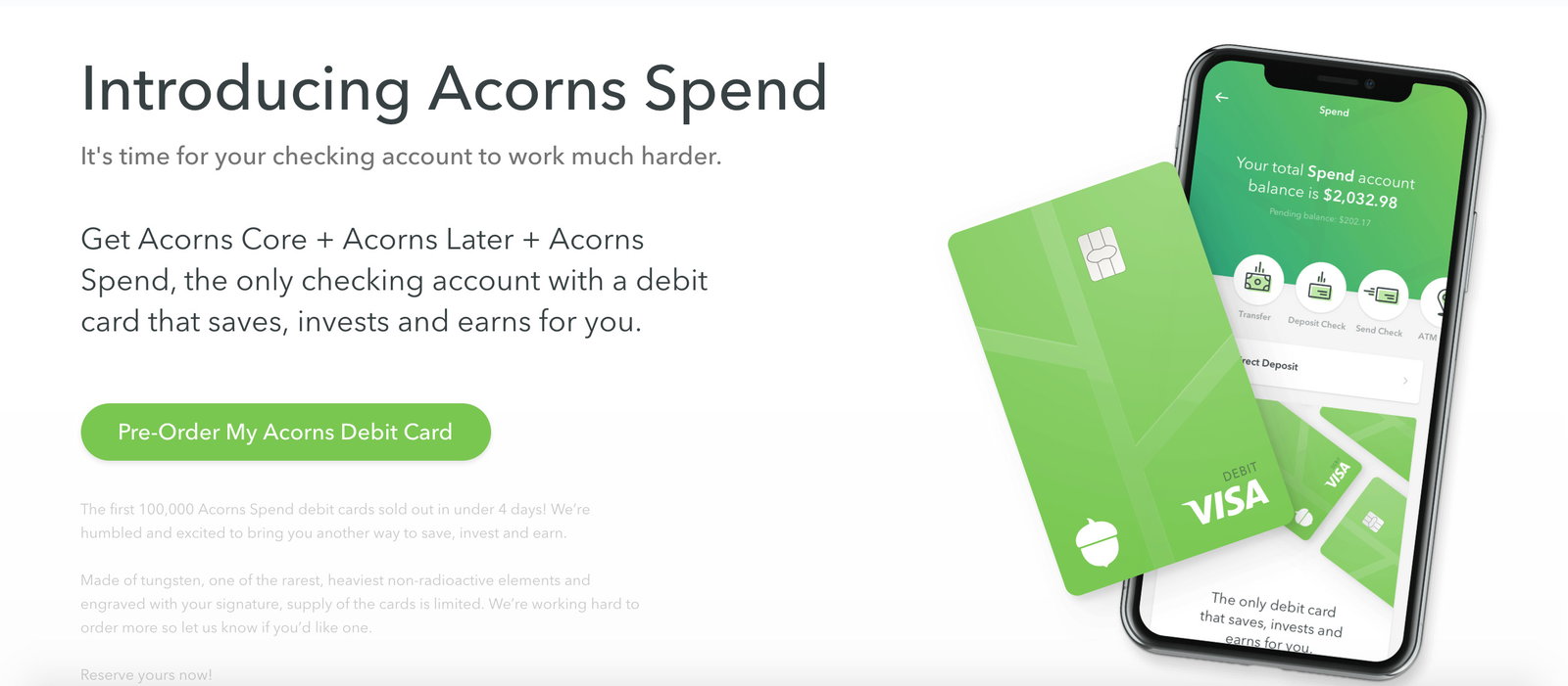 Acorns Spend Debit Card