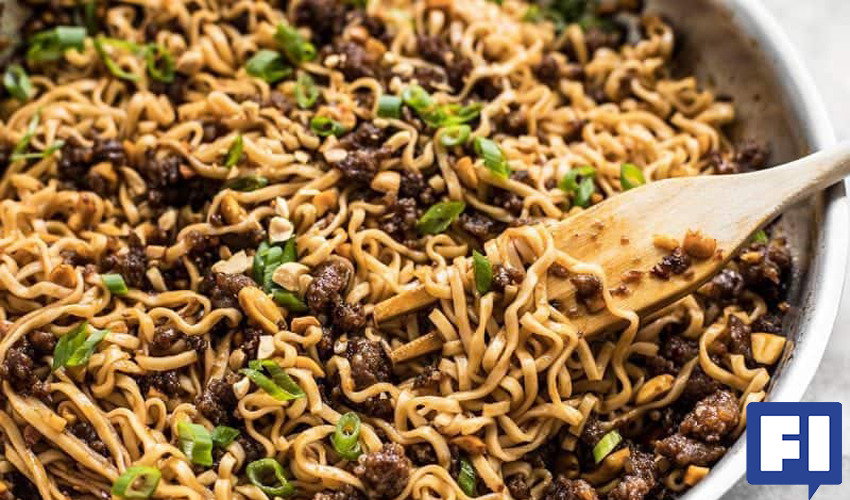 Pork And Peanut Dragon Noodles