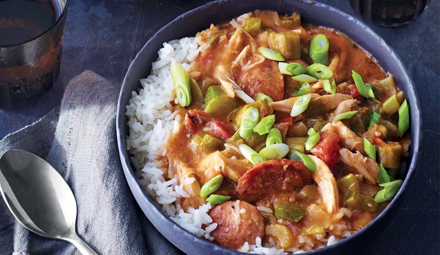 Quick Rotisserie Chicken Gumbo