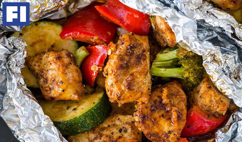 Foil Packet Chicken & Rainbow Veggies