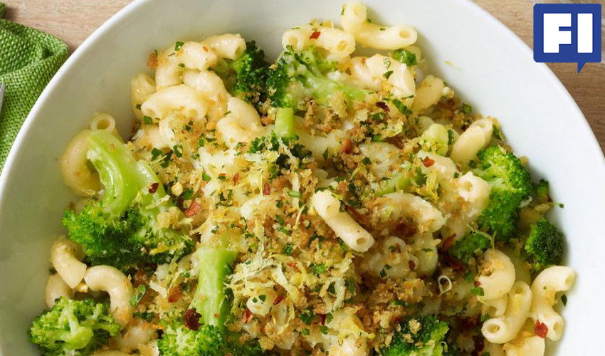 Elbow Macaroni with Crispy Breadcrumbs and Broccoli