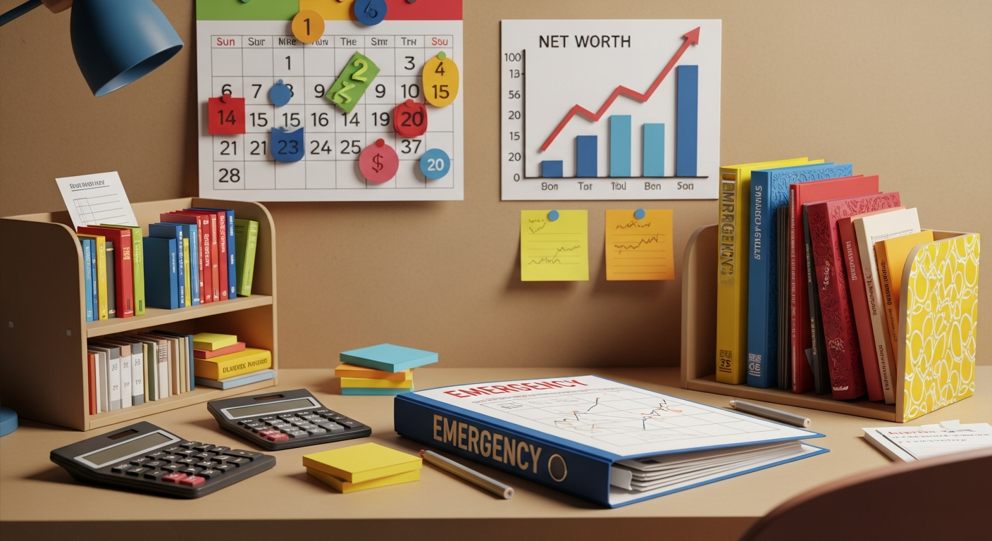 Net Worth Calc, Emergency Binder, 12 Financial Challenges