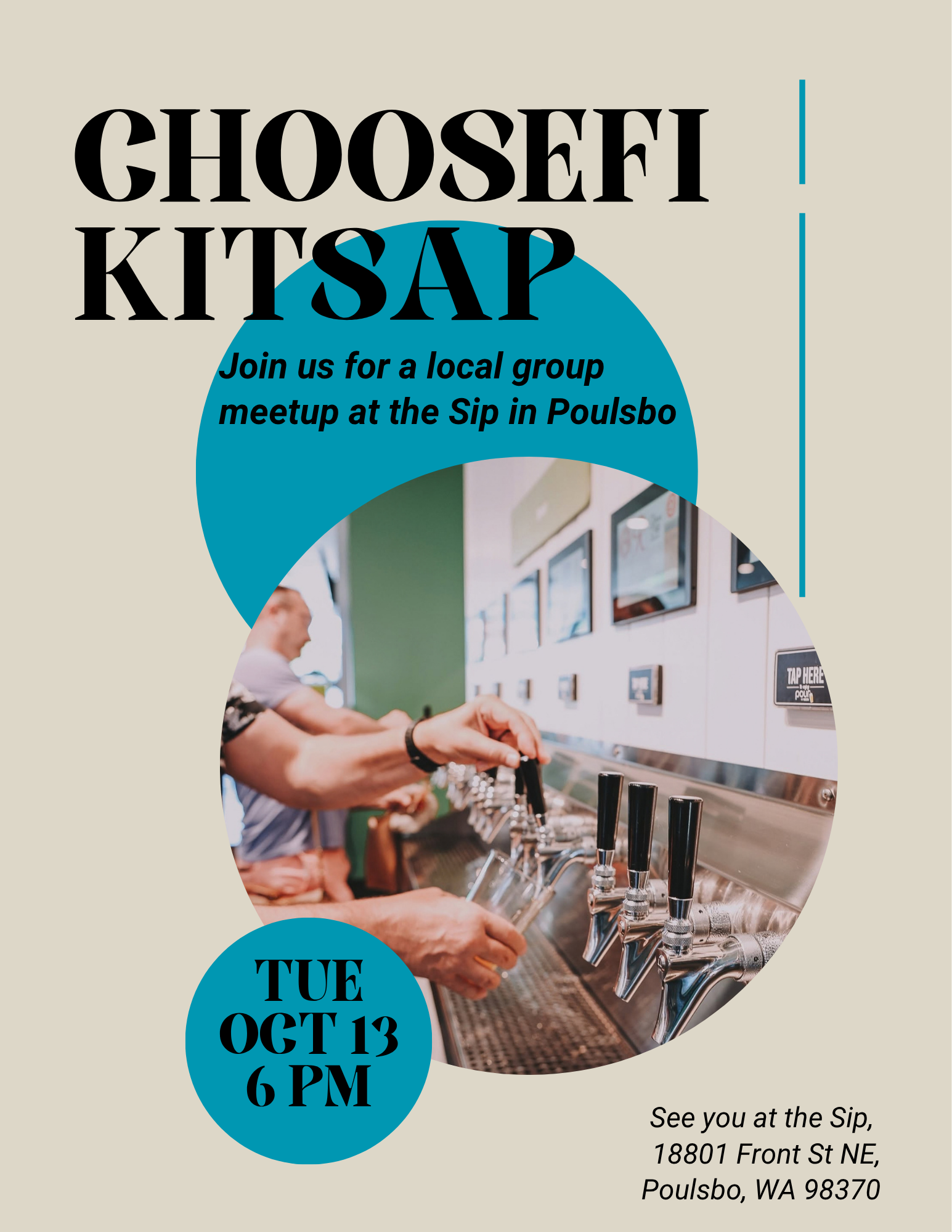 October Meetup @ The Sip in Poulsbo